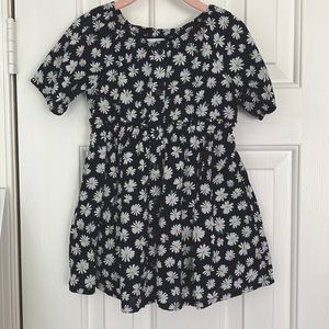 Old Navy Daisy Print Navy Blue Dress Size 2T
